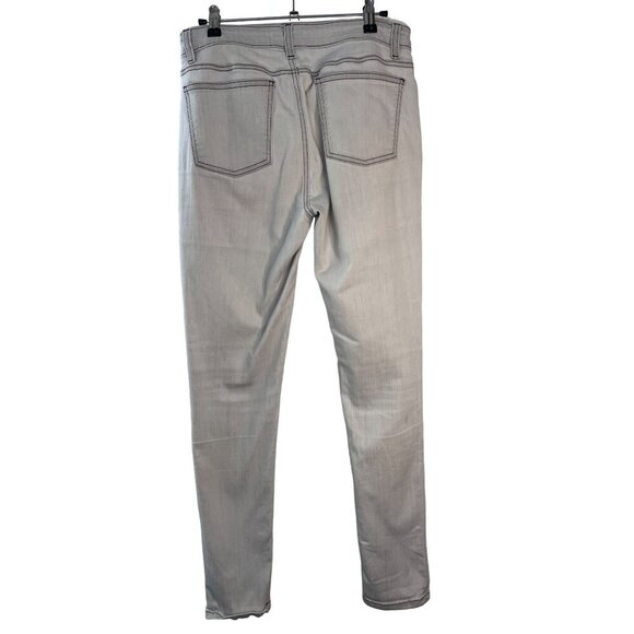 Eileen Fisher Light Gray Mid Rise Skinny Jeans Denim-Organic Cotton Size 6 - Picture 3 of 8